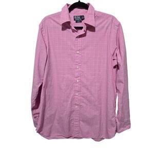 Polo by Ralph Lauren Pink Long Sleeve Button up Shirt Mens Size 16/ 40-41 US Med